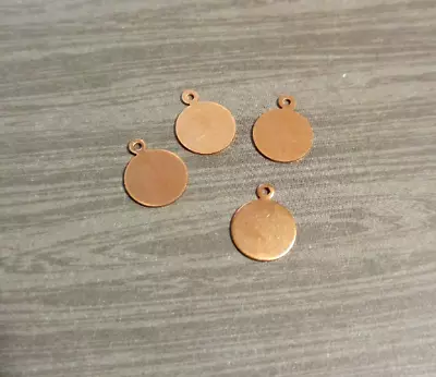  Stamping Blank Circles Tags 12mm Metal Blanks Silver Copper Metal 10pcs • $8.50