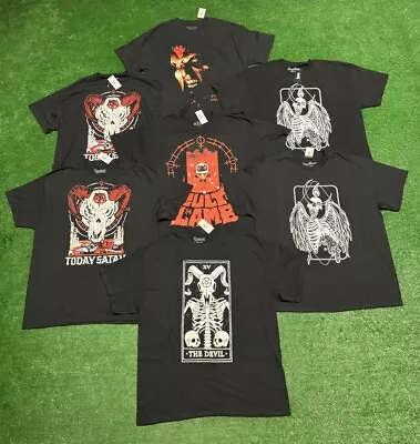 Lot Of 7 NEW T Shirts Devil 666 Goth Emo Horror Cyber Punk Mall Size XL • $50