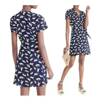 J. Crew Factory Cheetah Print Wrap Dress Womens Size 10 • $27.98