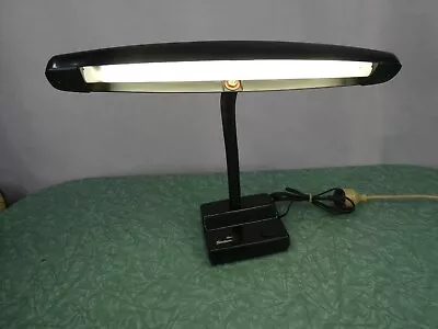 Vintage Retro Sunglo Statesman Black Goose Neck Fluorescent Desk Lamp • $30
