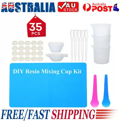 35Pcs Resin Mixing Cup Tools Kit DIY Resin Casting Painting Jewelry Making Kit • $17.63