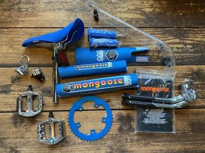 Unused Mongoose BMX Parts Set Repro Blue Lot Various • $278