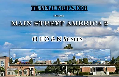 TrainJunkies Main Street America 2 Model Railroad Backdrop • $84.95