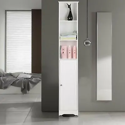 $59.99 • Buy 67'' Freestanding Floor Bathroom Storage Cabinet Narrow Slim Tall Tower Cabinet