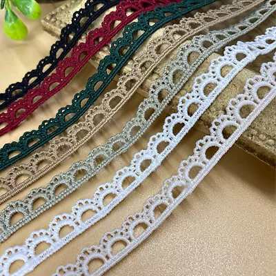 5 Yards Hollow Embroidered Lace Trim DIY Cuffs Neckline Applique Sewing Decor • $3.06