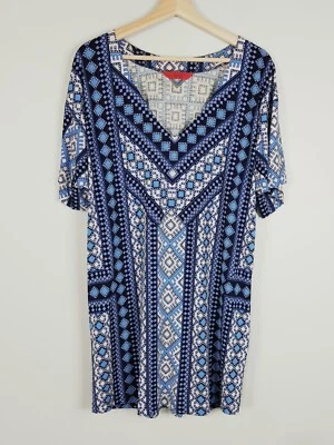 $65 • Buy TIGERLILY Womens Size M Or 12 Patterned Short Sleeve Dress