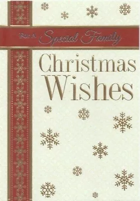  SPECIAL FAMILY CHRISTMAS CARD Lovely Traditional 19cm • £1.89