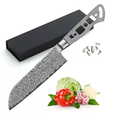 Aus-10 Damascus 7-in Santoku Blank • $62.50