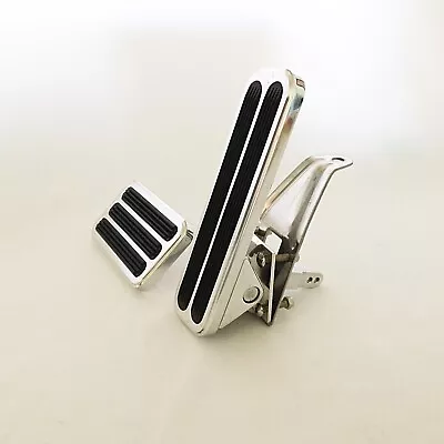 Custom Hinged 'Floor' Gas Pedal And Brake Pedal Pad Combo - Polished Aluminum  • $75.95