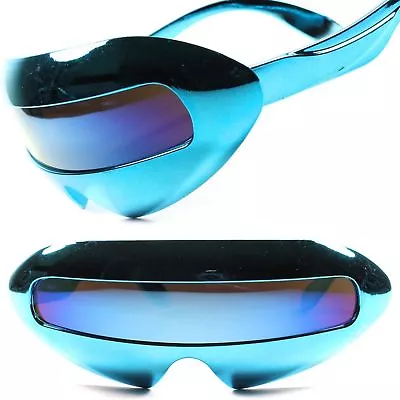 Unique Alien Space Robot Party Rave Costume Futuristic Novelty Sunglasses B28B • $19.99