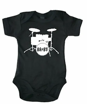 £7 • Buy Drum Baby - Alternative Rock / Drums Baby Grow Bodysuit