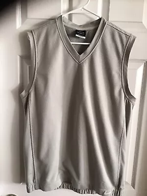 Nike Golf  Sweater Vest Mens Large Gray Sleeveless Golf Pullover Therma-Fit • $18.95