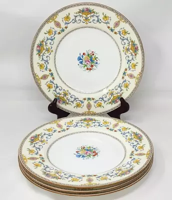 Minton England Talbot B1124 Blue Scrolls Dinner Plates 10-3/4   Set Of 4 - EXC • $59.99