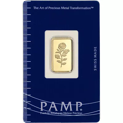 5 Gram Gold Bar - PAMP Suisse - Rosa - 999.9 Fine In Sealed Assay • $424.55