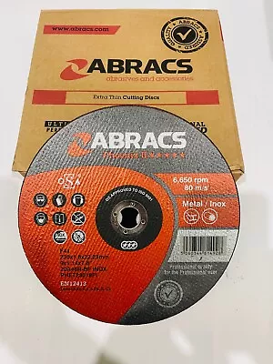 9  230mm X 1.8mm Abracs Thin Slitting Cutting Discs PKT25 *FREE P &P* • £37.99