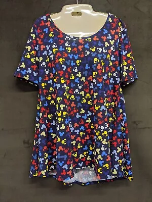 LuLaRoe Disney Womens Perfect T Blue Minnie  Mouse Swing Shape Shirt Top Small • $14.99