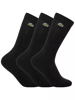 Lacoste Men's 3 Pack Sport Socks Black • £28.95