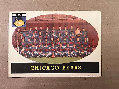 1958 Topps Chicago Bears Football Team Card #29 Good Condition • $4.49