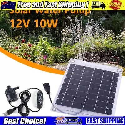 12V 10W Solar Water Pump Garden Decoration Mini Aquarium Pump Kits For Fish Tank • $30.79