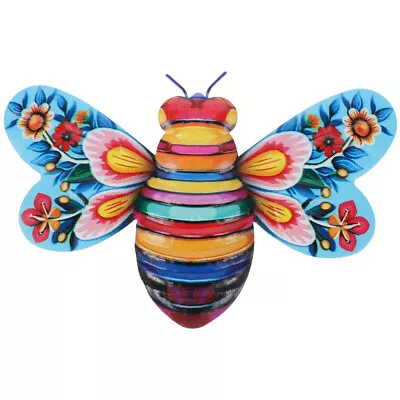  Metal Bee Wall Ornament Bee Wall Art For Outdoor Garden Lawn Fence Metal • $8.16