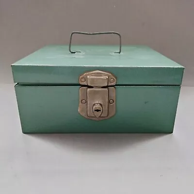 Vtg Hamilton Scotch Porta-File Steel Metal Storage Box Documents Checks Green • $14.99