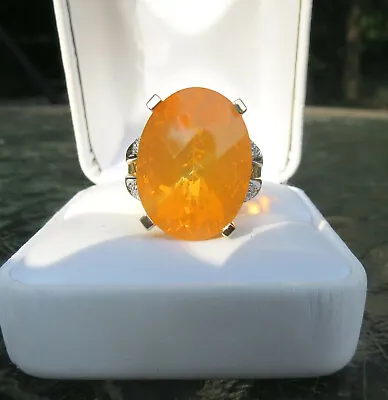 Laura Ramsey 14k Yellow Gold Brazilian Opal & Diamond Designer Ring • $1499.99