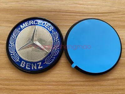 Hood Flat Badge Emblem (Paste) For Mercedes Benz A B C E S ML GL CLS Class 57mm • $23.91