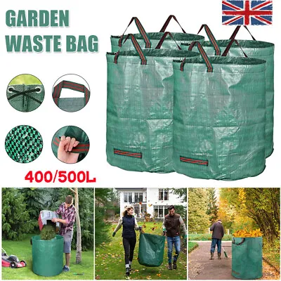 £14.99 • Buy 2x 500L Garden Waste Bags Refuse Large Heavy Duty Sack Grass Leaves Rubbish Bag