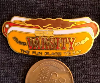 He Varsity Hot Dog Pin Atlanta Athens The Fun Place To Eat Great Souvenir Pin • $6.99