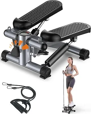 Exercise Mini Stepper Machine Workout Step Trainer Climber With Resistance Bands • $53.99