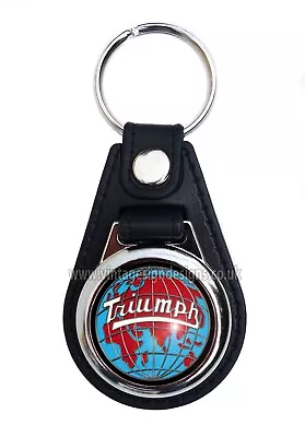 Classic Triumph Car Globe Marque Faux Leather Key Ring/key Fob. • $8.65