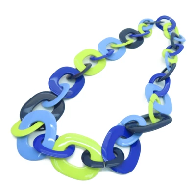 $170 • Buy Hermes Necklace Buffalo Horn Blue Green