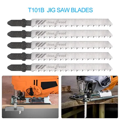 £4.49 • Buy 5pcs Jigsaw Blades Wood Cutting T101B Fit Bosch Dewalt Hitachi Makita Festool UK