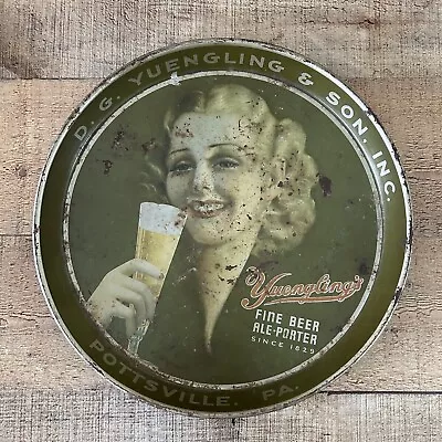 1938 Yuengling's Beer Ale Porter 12 Inch Tray Pottsville PA Vintage Breweriana • $99.93