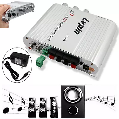 New Lvpin Mini Hi-Fi Stereo Amplifier Amp Radio MP3 200W 12V With Adapter • $21.29