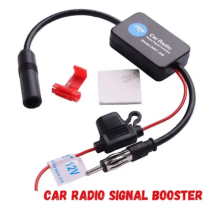 Universal FM/AM Signal Amplifier 12V Car Radio Signal Booster Din Aerial Antenna • £5.06