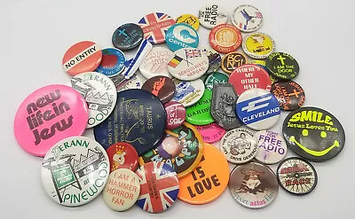 GENUINE 70s/80s/Early 90s Retro Vintage Pin Badges - MANY AVAILABLE! Not Repro • £3.99