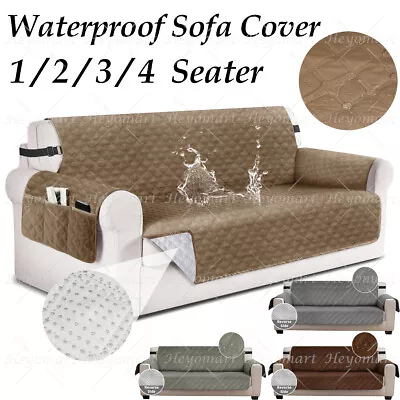 Waterproof Sofa Slip Covers Reversible Quilted Couch Cover Pet Protector Throw F • $5.59