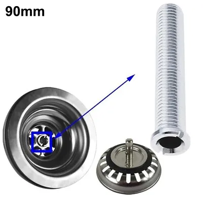 Easy Fixing With Slotted Head 90mm Kitchen Sink Basket Strainer Waste Bolt • £5.80