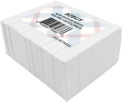 Bzbuy Nail Mini White Buffer Block File 100/180 Grit 2 Sided 130 Count • $9.99