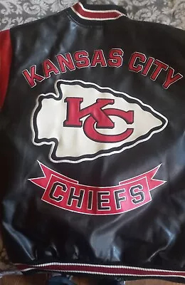 Leather K.C. Chiefs Coat Never Worn Like New Large Great Gift For A Fan • $24