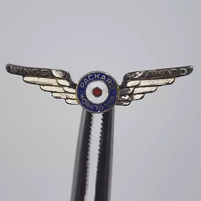 WWII Packard Motor Car Co Work To Win Wings Award Enamel Screwback Pin • $55
