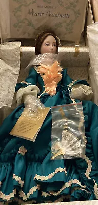 Franklin Heirloom Doll Her Majesty Marie Antoinette With Fan & COA - New In Box! • $89.95