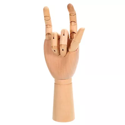 12  Wooden Hand Model Artist Mannequin Right Hand Model Flexible Movable • $19.72