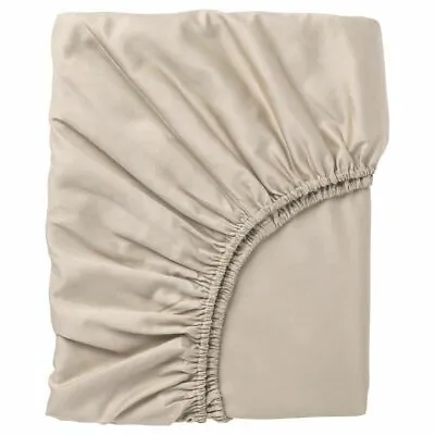 Ikea NATTJASMIN Fitted Sheet Light Beige • £34