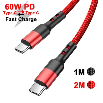 $4.69 • Buy USB Type C To USB-C Cable Charge PD Quick Charging Data Fast Charger For Samsung
