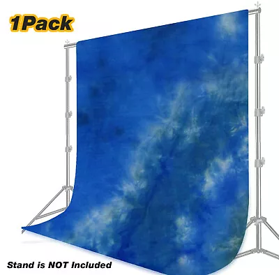 1Pack Blue Color Tie Dye 100% Cotton Muslin Backdrop 6' X 9' FT For Photo Video • $38.06