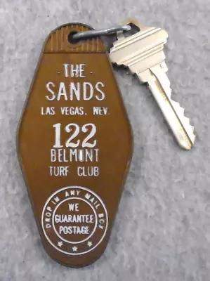 Vintage -LONG GONE- The Sands Hotel Casino Las Vegas Room Door Keychain Fob RARE • $37.77