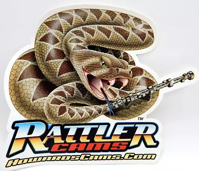 New Vinyl Decal Sticker Howards Rattler Cams 5  Wide Snake Viper Race Car Racing • $6.26