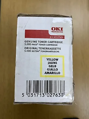 OEM Genuine Original OKI Toner Yellow 42127454 C5250 C5450 C5510 C5540 • £10